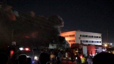 اللحظات الأولى لـ حريق مستشفى الحسين في العراق